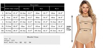 Abollria Damen Bodysuit Weich Stretch Ärmellos Body mit Transparente Teile Luftig Rundhals Shirtbody Top für Sommer,Schwarz,XXL - 6
