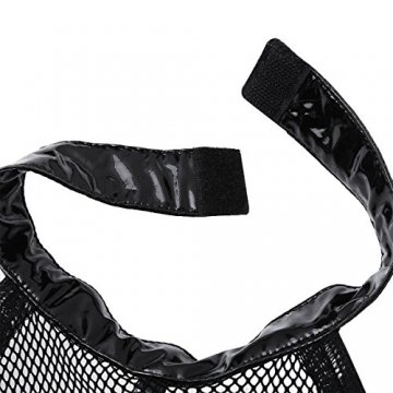 CHICTRY Damen Wetlook Leder Bodysuit Brust Harness PU Leder Halsband mit Kette Erotik String Body Unterwäsche Gogo Schwarz Medium - 6