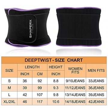 DeepTwist Sport Korsett Belt, Waist Trainer Taillengürtel Unterbrust Corsage Verstellbar Taillenmieder Gürtel für Damen/Männer,UK-DT8010-Purple-M - 6