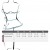Gatta Body T-Shirt - eleganter kurzarm Body mit tiefem Rundhals Ausschnitt hoher Tragekomfort ohne Seitennähte - Größe XL - Schwarz - 2