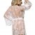 ohyeahlady Damen Kimono Spitzen Robe Volant Langarm Transparent Weiter Ärmel Reizwäsche Nachtwäsche Morgenmantel Bademantel Dessous  Set mit G-String Gürtel - 3
