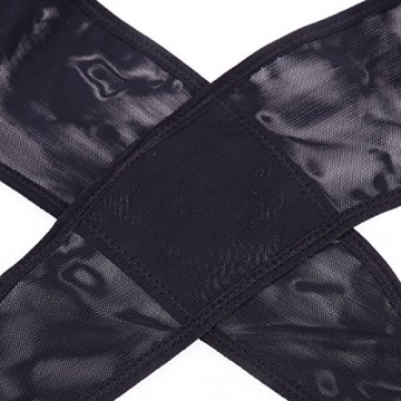 ROSENICE Rücken Korrektor einstellbare Haltungsgurt Damen Büstenhebe Rückenbandage Rückenstütze Größe XL (schwarz) - 6