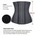 YIANNA Damen Unterbrust Korsett Schwarz Corsage Taillen Korsage mit Latex Atmungsaktiv Loch Taillenformer Bauchweg Shapewear,UK-YA10533-Black-XS - 4