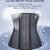 YIANNA Damen Unterbrust Korsett Schwarz Corsage Taillen Korsage mit Latex Atmungsaktiv Loch Taillenformer Bauchweg Shapewear,UK-YA10533-Black-XS - 5
