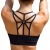 YIANNA Damen Yoga Sport BH ohne Bügel Nahtlos Sports Bra Crop Top Fitness Elastizität Bustier Schwarz mit Abnehmbare Gepolstert,UK-YA-BRA139-Black-XL - 1