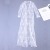 YiZYiF Transparent Kimono Blumen-Spitze Negligee Reizwäsche Nachtwäsche Morgenmantel Babydoll Lingerie Damen Dessous Set mit G-String Weiß S - 4