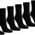 6 PAAR Damen Luxus-Socken Strümpfe Söckchen ohne Gummi Baumwolle mit Elasthan, Schwarz, 39 - 42 - 1
