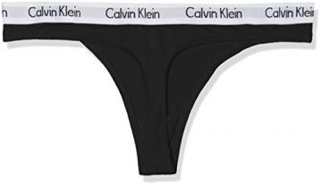 Calvin Klein Damen Thong 3PK Tanga, Schwarz White/Black Wzb, One Size (Herstellergröße: L) - 2
