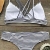CUPSHE Hit Sommer Streifen Bikini Set, Blau Weiß, S - 4