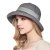 Damen Sommer Strand Hat Eimer Hut Fedorahüte großer Rand-Anti-UV Sonnenhut Faltbarer Sonnenhut (Gray) - 1