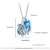 DEQIAODE Eleganter silberner hellblauer Kristallschmuck-Set für Damen Ohrringe und Halskette,C - 2
