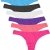DRESHOW 6 Stück Damen Tangas Unterhosen Baumwolle Atmungsaktiver Slip Bikini Unterwäsche, 6 Pack, L - 1