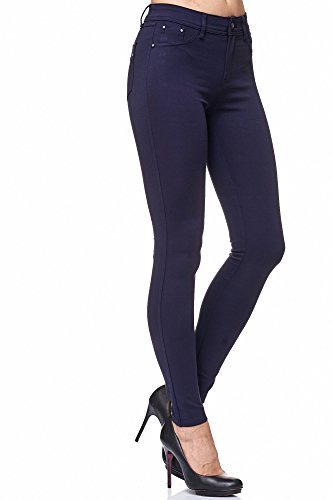 Elara Damen Stretch Hose | Skinny Jegging | Slim Fit | Chunkyrayan H08 Dk.Blue 36 - 1