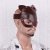 FEESHOW Unisex PU Leder Maske Fuchs Bär Gesichtsmasken mit Ohren Augenbinde Augenschutz Flirten Cosplay Kostüm Zubehör Braun One Size - 4