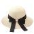 Flying Rabbit Damen Sonnenhüte Faltbarer Strohhut mit Sonnenschutz Breite Krempe (Style-1-Milk white) - 1