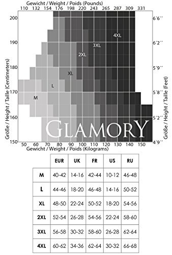 GLAMORY Damen Straps-Strümpfe Luxury 20 DEN, Schwarz (Schwarz), XX-Large (Herstellergröße: 2XL-(52-54)) - 6