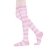 HABI 1 Paar Gestreifte blau rosa & weiß Kniestrümpfe Damen über Knie-Lange Overknee Überknie  Strümpfe cosplay Kostüm (1) - 3