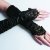 iLoveCos Lange Fingerlose Elastischer Spitze Braut Handschuhe 1920er Zubehör Flapper Kostüm für Frauen (Black) - 2
