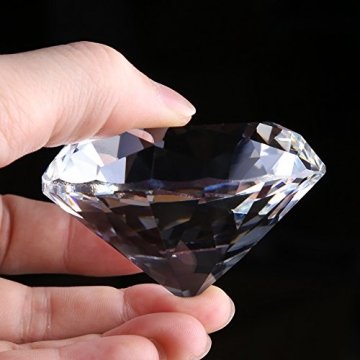 Jarchii Synthetic Diamond Stone, Synthetic Diamond Stone Große Strasssteine   Klarglas Künstlicher Kristallschmuck Briefbeschwerer - 5