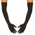 jowiha® Lange Satinhandschuhe in Schwarz Rot oder Weiß Einheitsgröße 53cm (Schwarz) - 1