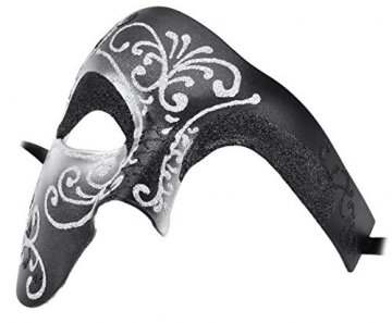 Kapmore Venezianische Maske Herren Maskerade Maske Phantom der Oper Maske Maskenball Maske Kostüme Karneval Party Halloween - 4