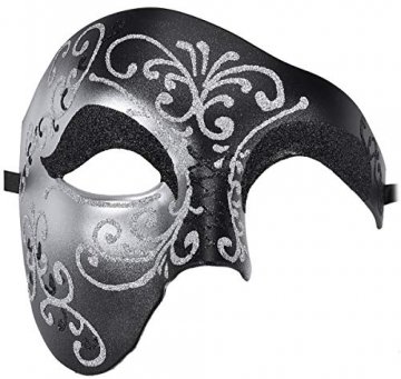 Kapmore Venezianische Maske Herren Maskerade Maske Phantom der Oper Maske Maskenball Maske Kostüme Karneval Party Halloween - 1