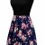 KorMei Damen Ärmelloses Beiläufiges Strandkleid Sommerkleid Tank Kleid Ausgestelltes Trägerkleid Blau Rose Blume XL - 3