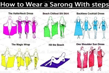 LA LEELA Badeanzug Hand Tie-Dye-Strandbadebekleidung Bikini Wickelrock Sarong Vertuschung golden - 7