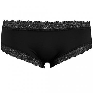 Libella 6er Pack Damen Unterwäsche Hipster Panties mit Spitze seidig schwarz 3416 XS/S - 2