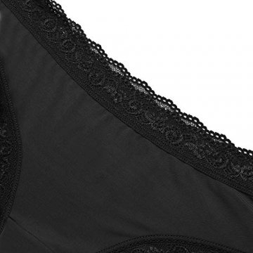 Libella 6er Pack Damen Unterwäsche Hipster Panties mit Spitze seidig schwarz 3416 XS/S - 4