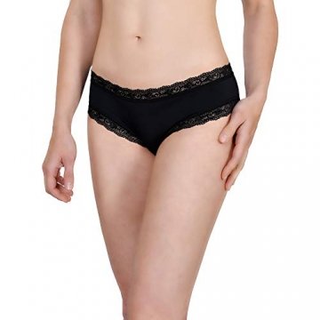 Libella 6er Pack Damen Unterwäsche Hipster Panties mit Spitze seidig schwarz 3416 XS/S - 5