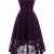 MuaDress MUA6006 Elegant Kleid aus Spitzen Damen Ärmellos Unregelmässig Cocktailkleider Party Ballkleid Grape L - 1