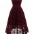 MuaDress MUA6006 Elegant Kleid aus Spitzen Damen Ärmellos Unregelmässig Cocktailkleider Party Ballkleid Burgundy XL - 1