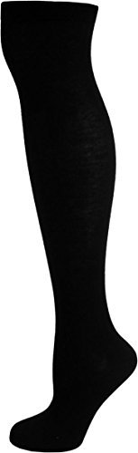normani® Damen Overknees Geringelt, Blickdicht mit vielen Farbmustern Farbe Schwarz - 