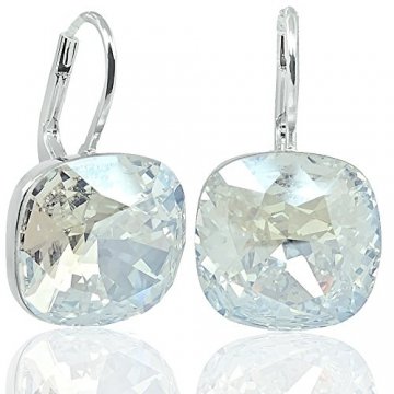 Ohrringe mit Kristalle von Swarovski® Silber Damen-Ohrhänger NOBEL SCHMUCK - 1