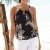 Oksea Neckholder Oberteil mit Print Neckholder Tops Damen Frauen ärmellose Tops Camisole Strappy Beach Style Weste T Shirt Bluse - 3