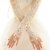 PANAX Damen extra lang Handschuhe aus elastisch Fine Netze Spitze Diamant, Perle Beige - Stulpen in Einheitsgröße für Frauen, Hochzeiten, Opern, Veranstaltungen, Fasching, Karneval, Tanzen, Halloween - 2