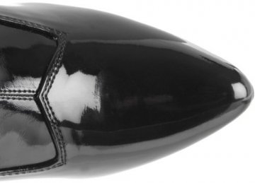 PleaserUSA Overknee-Stiefel Seduce-3000 Lack schwarz Gr.37 - 7