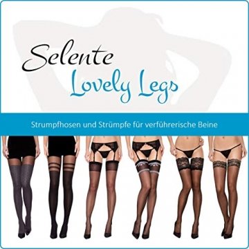 Selente Lovely Legs verführerische Damen Straps-Strümpfe mit Edler Spitze, Made in EU, schwarz-4, Gr. L/XL - 4