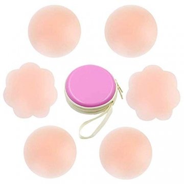 Silikon Nipple Cover Lift Unsichtbare Brust Blütenblätter Adhesive BH Wiederverwendbare Nippel-Abdeckungen für Frauen - 1