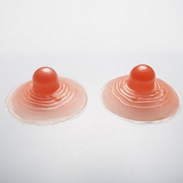 Silikon Nipple-Covers/Pasties - Brustwarzenvergrößerung - Brustwarzenabdeckung - Rund - hautfarben - selbstklebend & wiederverwendbar - 3