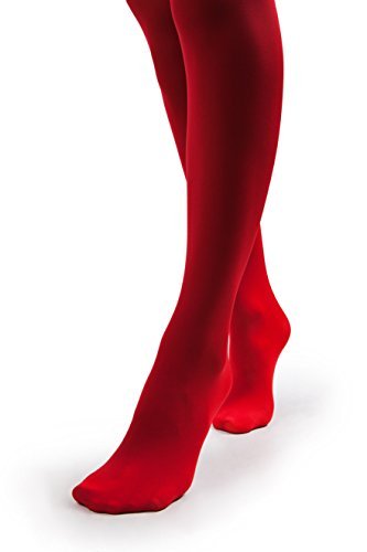sofsy Spitzenstrümpfe für Damen - halterlose Nylonstrümpfe 60 DEN [Made in Italy] Rot Red 6 - XX-Large - 5