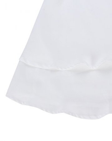 Style Dome Sommerkleid Damen Ärmellos Rückfrei Einfarbig Strand Casual Träger Mini Kleid Weiß-668107 XL - 5
