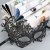 thematys Venezianische Maske #4 schwarz Damen Herren - perfekt für Fasching, Karneval & Maskenball - Kostüm für Erwachsene - Unisex Einheitsgröße - 4