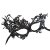 thematys Venezianische Maske #4 schwarz Damen Herren - perfekt für Fasching, Karneval & Maskenball - Kostüm für Erwachsene - Unisex Einheitsgröße - 1