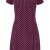 Uniquestyle Damen Sommerkleid mit Bedruckt Casual Lose Kurzarm T-Shirt Kleider Elegant Boho Strandkleider Bordeaux-weiß S - 3