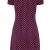 Uniquestyle Damen Sommerkleid mit Bedruckt Casual Lose Kurzarm T-Shirt Kleider Elegant Boho Strandkleider Bordeaux-weiß S - 4