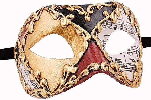 echt Venezianische Maske Colombina Stucco Musica 
