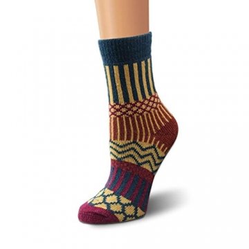 Wollesocken, Moliker Damen Socken Winter Socken 5 Paar atmungsaktiv warm weich bunte Farbe Premium Qualität klimaregulierende Wirkung (5006) - 5