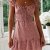 Ybenlover Damen Blumen Sommerkleid High Waist Volant Kleid Vintage Minikleid Strandkleid - 2